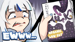 Gura drinks Ina's milk Gura drinks Ina's milk